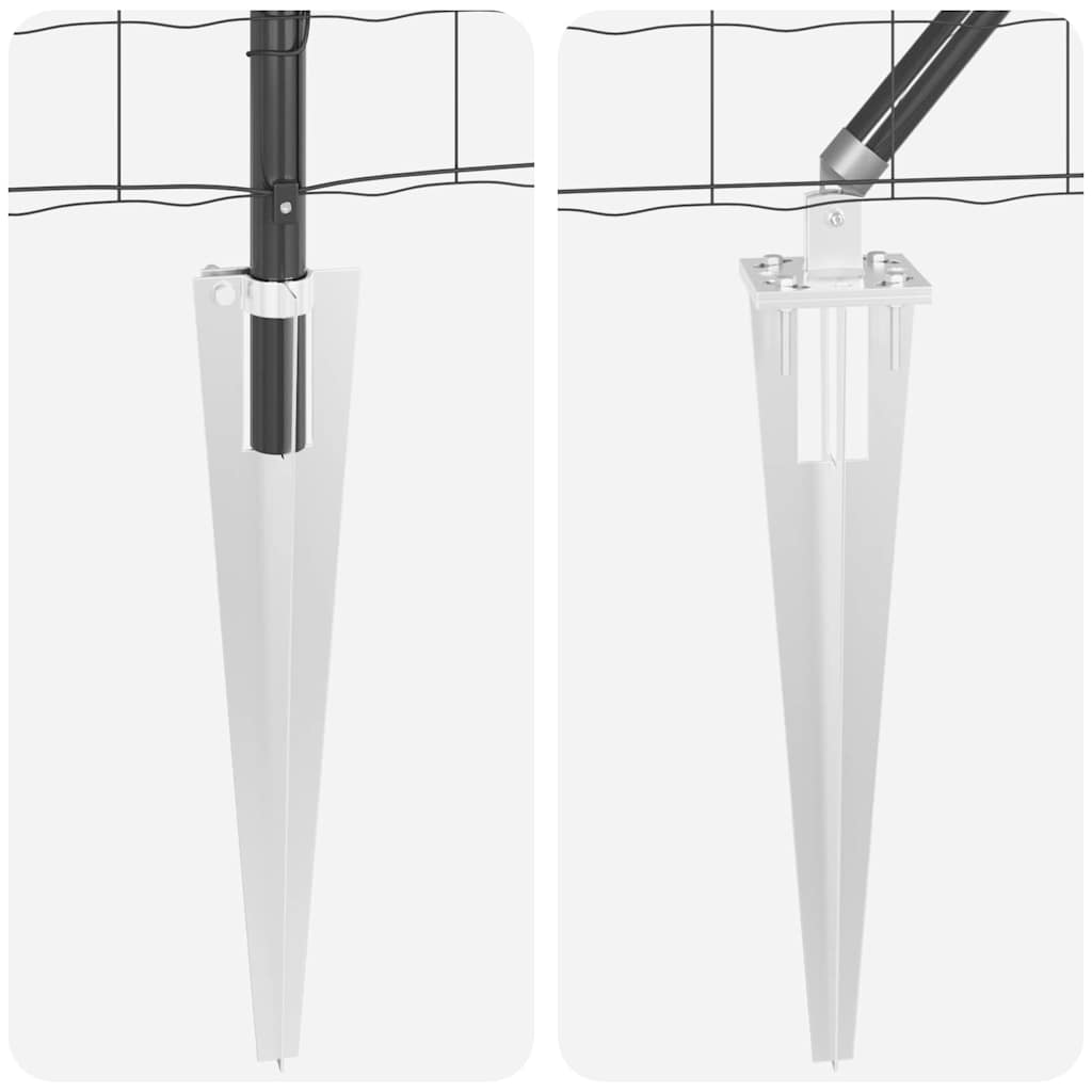 vidaXL Euro Fence με 13 Σημεία Πόστα 0.4x25 μ Γαλβανισμένος Χάλυβας Γκρι