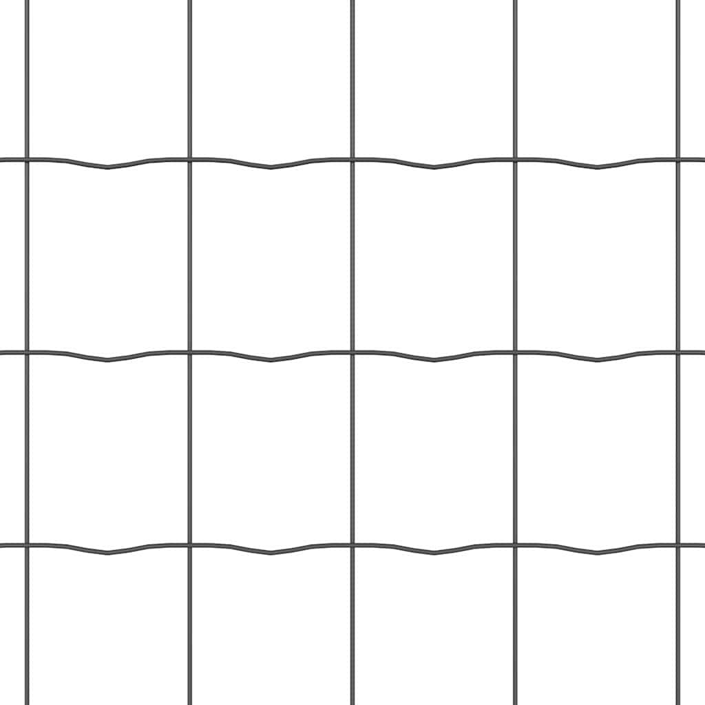 vidaXL Euro Fence με 7 Σημαδούρες 1.4x10 μ Γαλβανισμένο Ατσάλι Γκρι