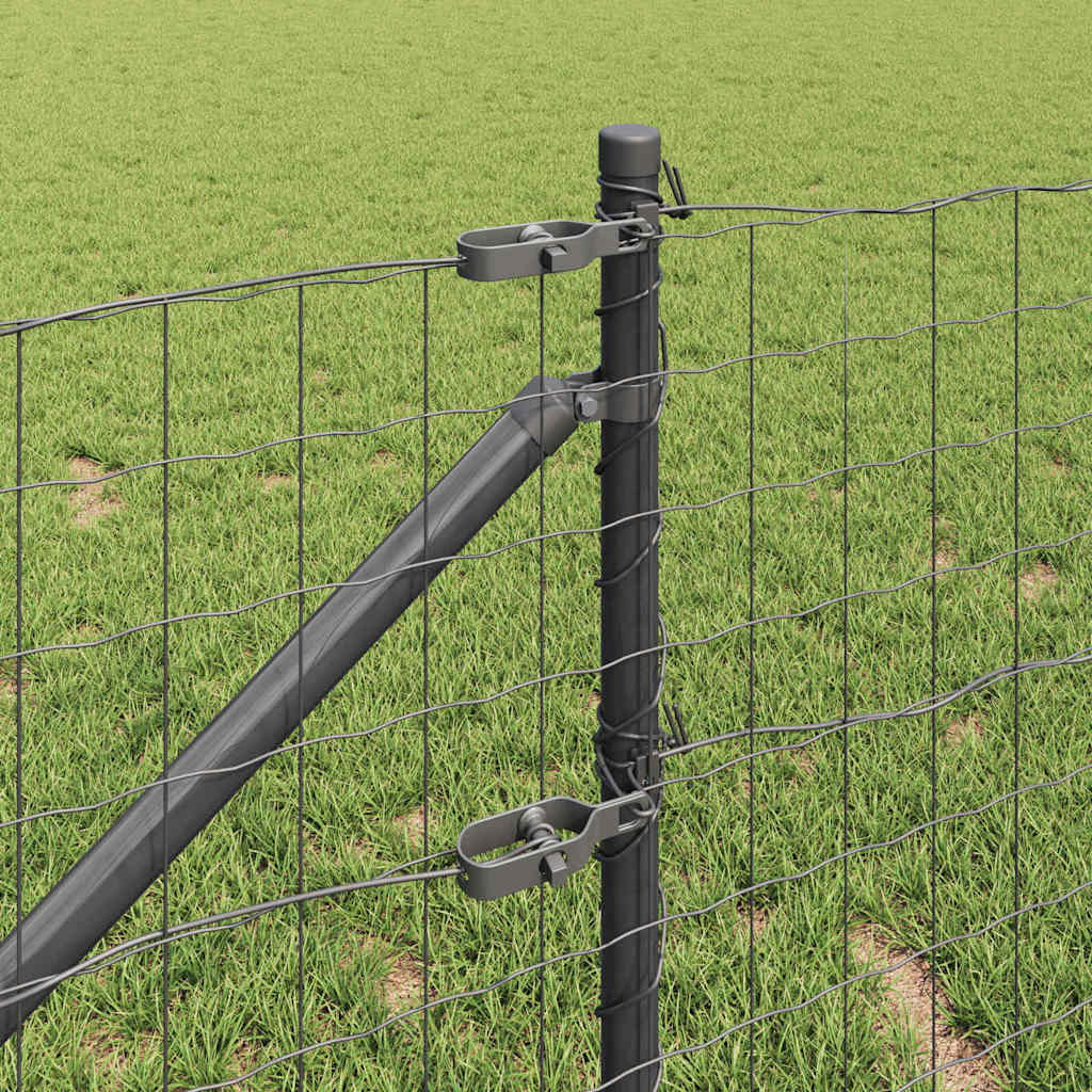 vidaXL Euro Fence με 13 Γάντζους 0.6x25 μ Γαλβανισμένο Χάλυβα Γκρι