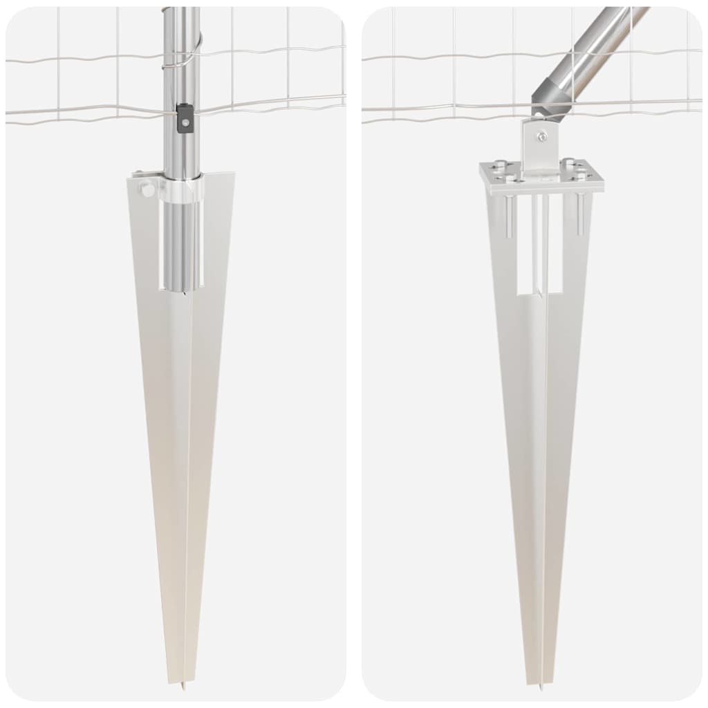 vidaXL Ευρωπαϊκή Περίφραξη με 7 σπαστούς πυλώνες 0.4x10 μ Γαλβανισμένο Ατσάλι