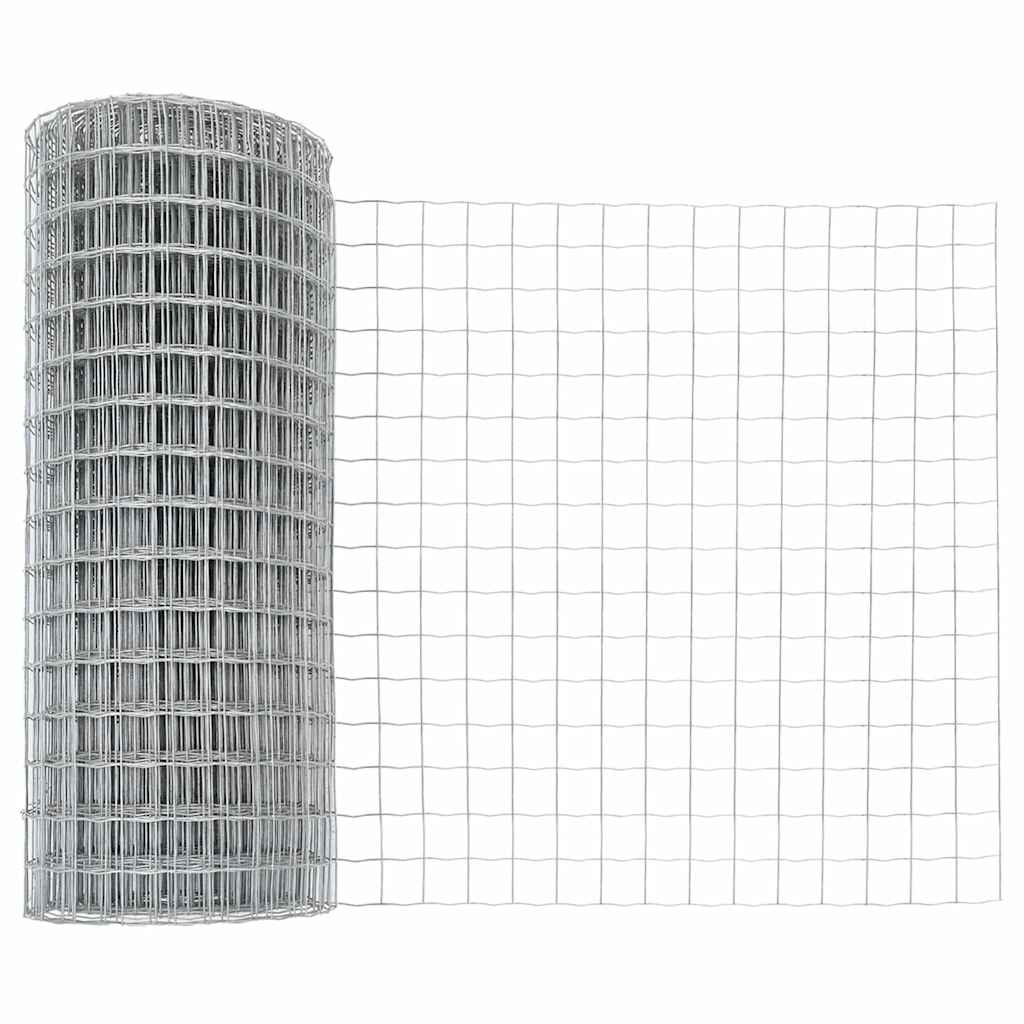 vidaXL ευρωπαϊκή περίφραξη με 7 κοτσαδόρους 0.8x10 μ γαλβανισμένο ατσάλι