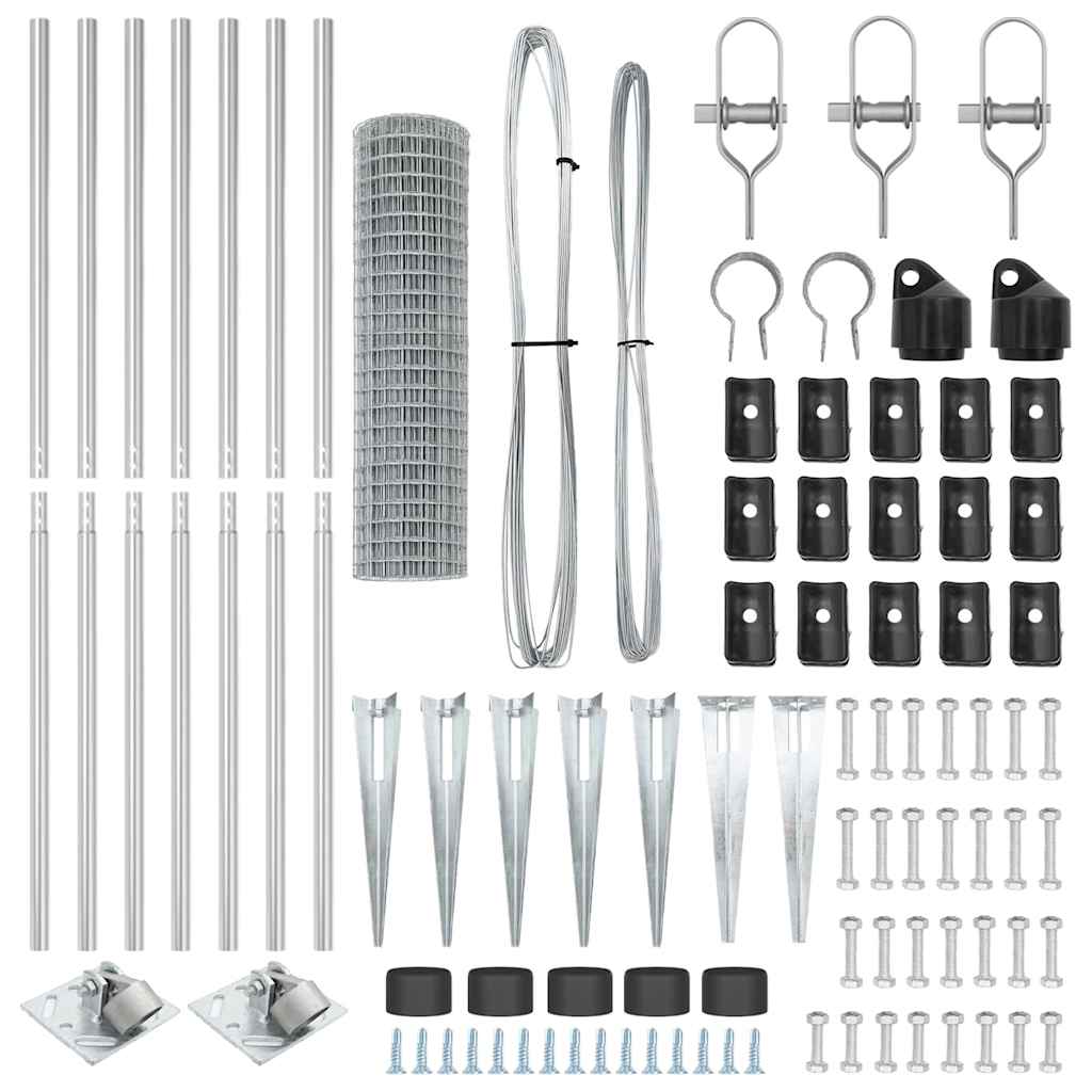 vidaXL Euro Fence με 7 Σφήνες 1.4x10 μ Γαλβανισμένο Ατσάλι