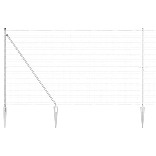 vidaXL περίφραξη Euro με 7 Σημειακές Στηρίξεις 1.5x10 μ Γαλβανισμένος Χάλυβας