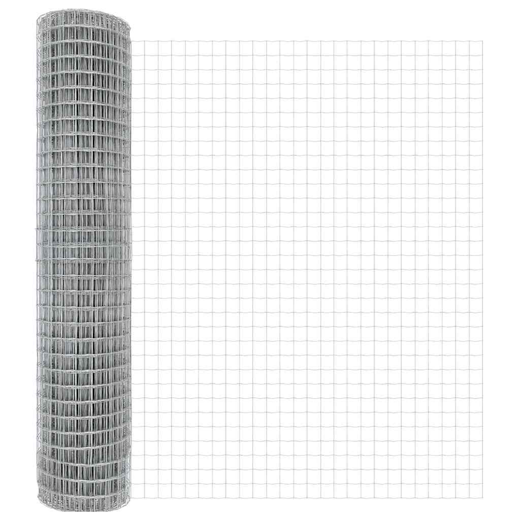 vidaXL Φράχτης Euro με 7 Στήλες 1.6x10 μ Γαλβανισμένο Ατσάλι