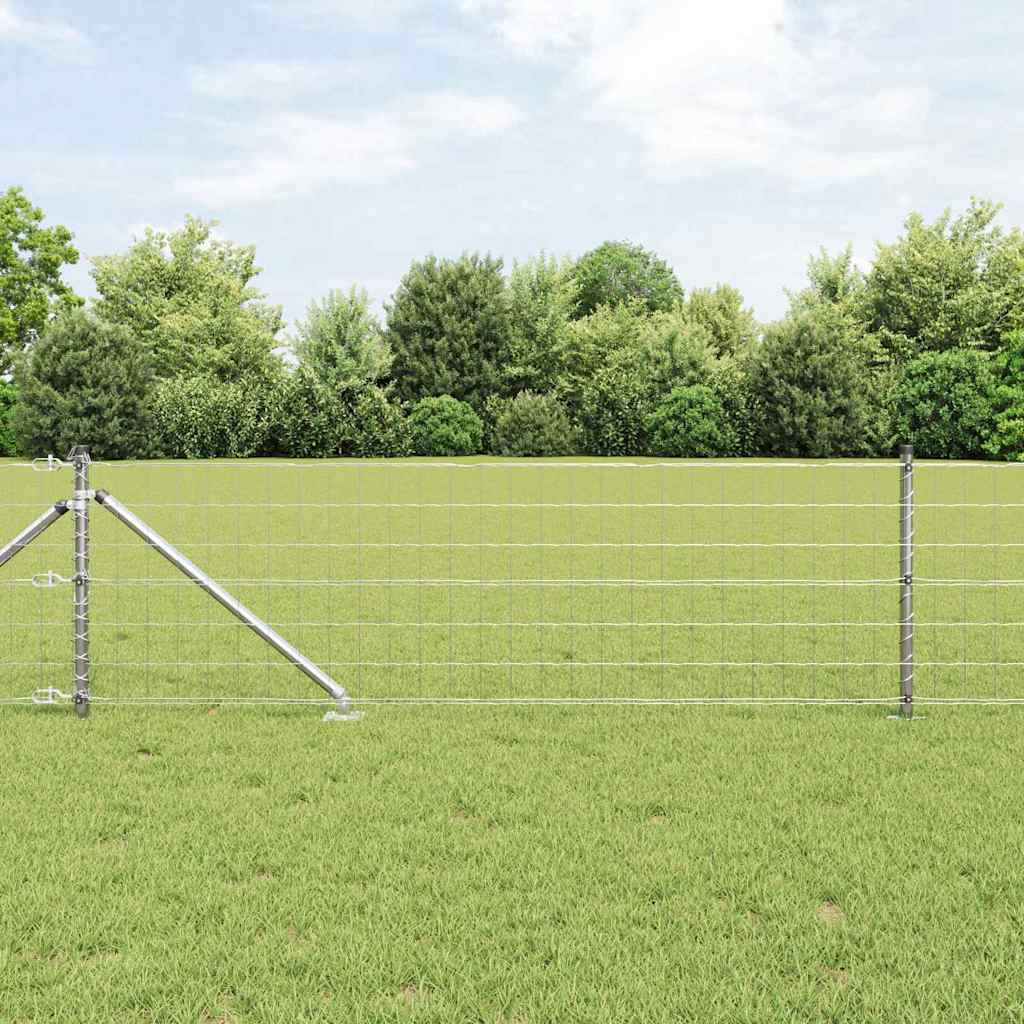 vidaXL Euro Fence με 7 Στηρίγματα Στερέωσης 0.4x10 μ Γαλβανισμένος Χάλυβας