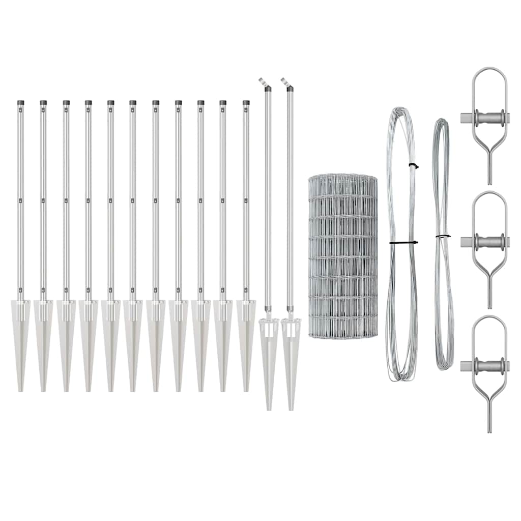 vidaXL Euro Fence με 7 αγκιστρώσεις 0.6x10 μ Γαλβανισμένος Χάλυβας