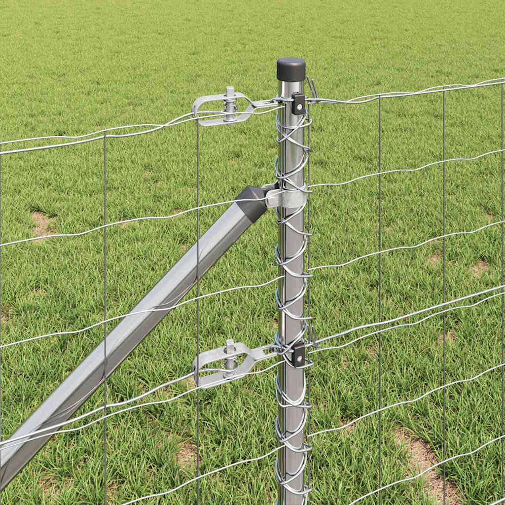 vidaXL Euro Fence με 7 αγκύλες 1x10 μ Γαλβανισμένο Ατσάλι