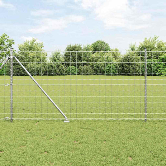 vidaXL Euro Fence με 7 αγκύλες 1x10 μ Γαλβανισμένο Ατσάλι