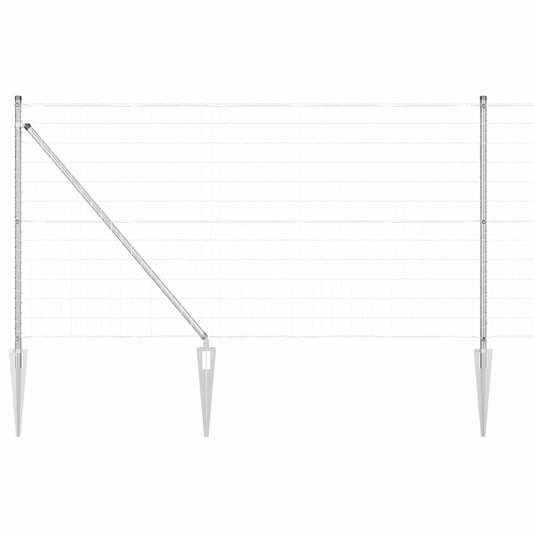 vidaXL Euro Fence με 13 Στερέωσεις Σφήνας 1x25 μ Γαλβανισμένος Χάλυβας