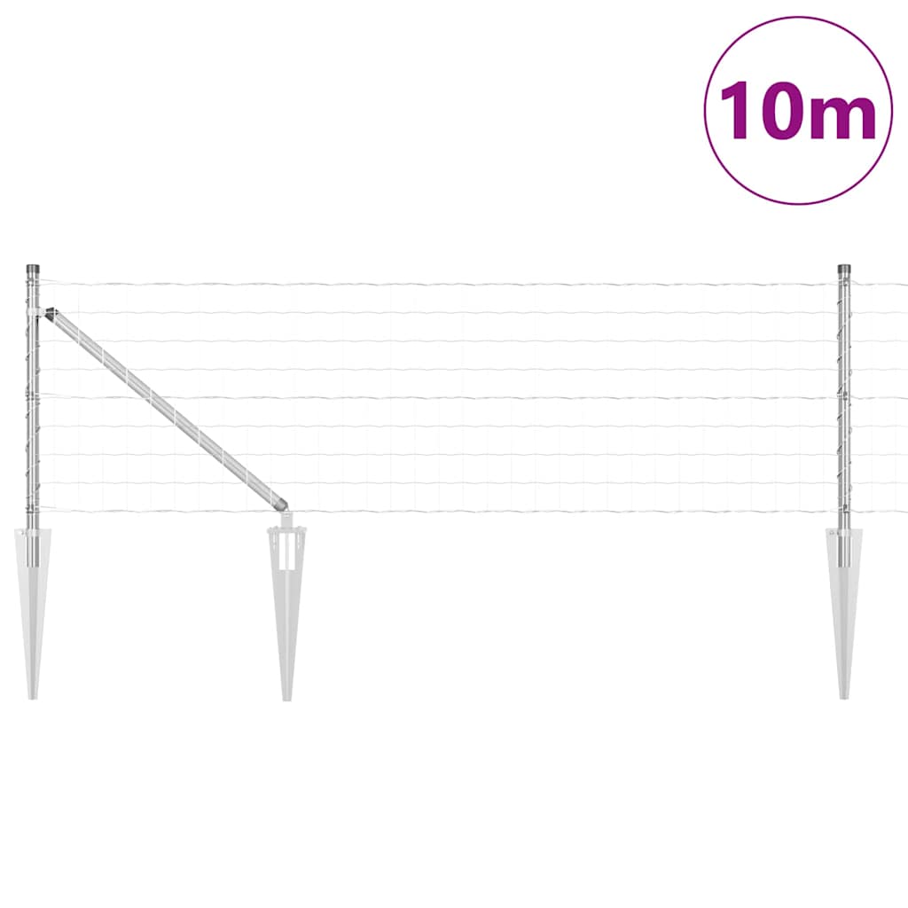 vidaXL Euro Fence με 7 Σφήνες 0.8x10 μ Γαλβανισμένο Ατσάλι