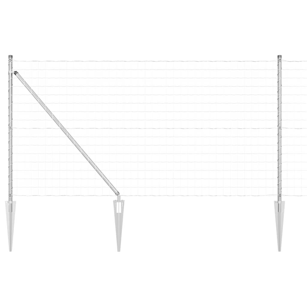 vidaXL Ευρωπαϊκός Φράχτης με 7 Σπάγγους 1x10 μ Γαλβανισμένος Χάλυβας