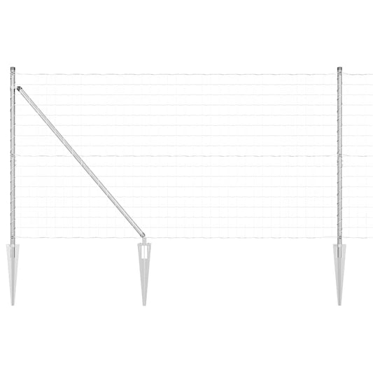 vidaXL Euro Fence με 7 Στερεωτικές Σφήνες 1.4x10 μ Γαλβανισμένος Χάλυβας
