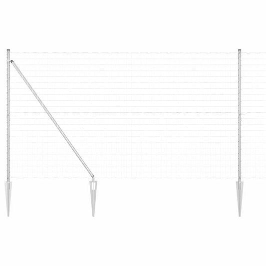 vidaXL Ευρωπαϊκός φράχτης με 7 αγκύλες 1.6x10 μ Γαλβανισμένος χάλυβας