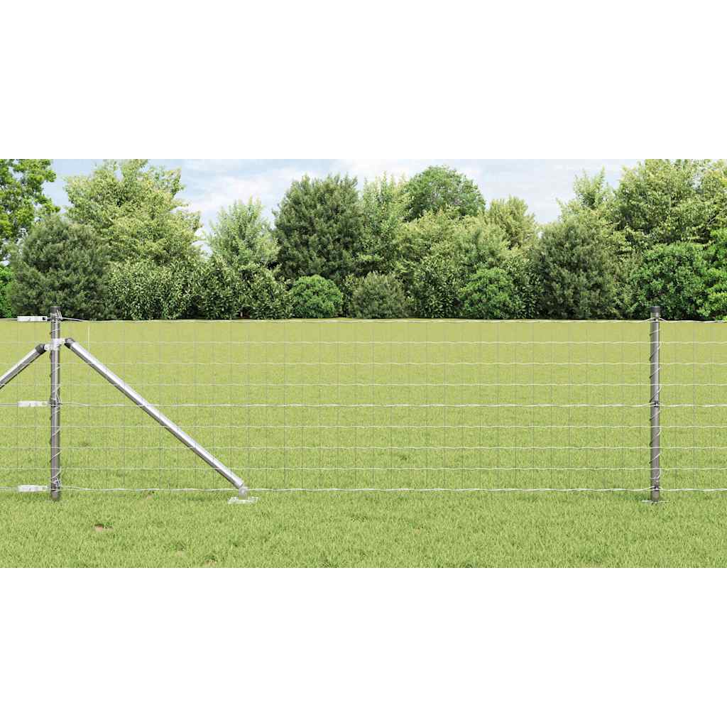 vidaXL Euro Fence με 13 στήλες στήριξης 0.4x25 μ γαλβανισμένος χάλυβας