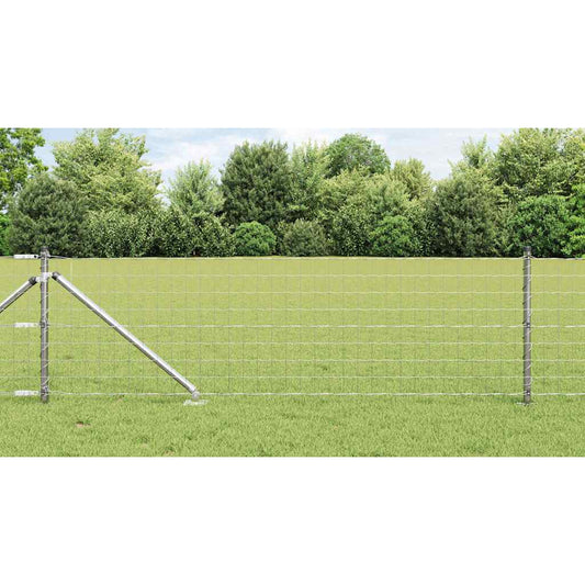 vidaXL Euro Fence με 13 στήλες στήριξης 0.4x25 μ γαλβανισμένος χάλυβας