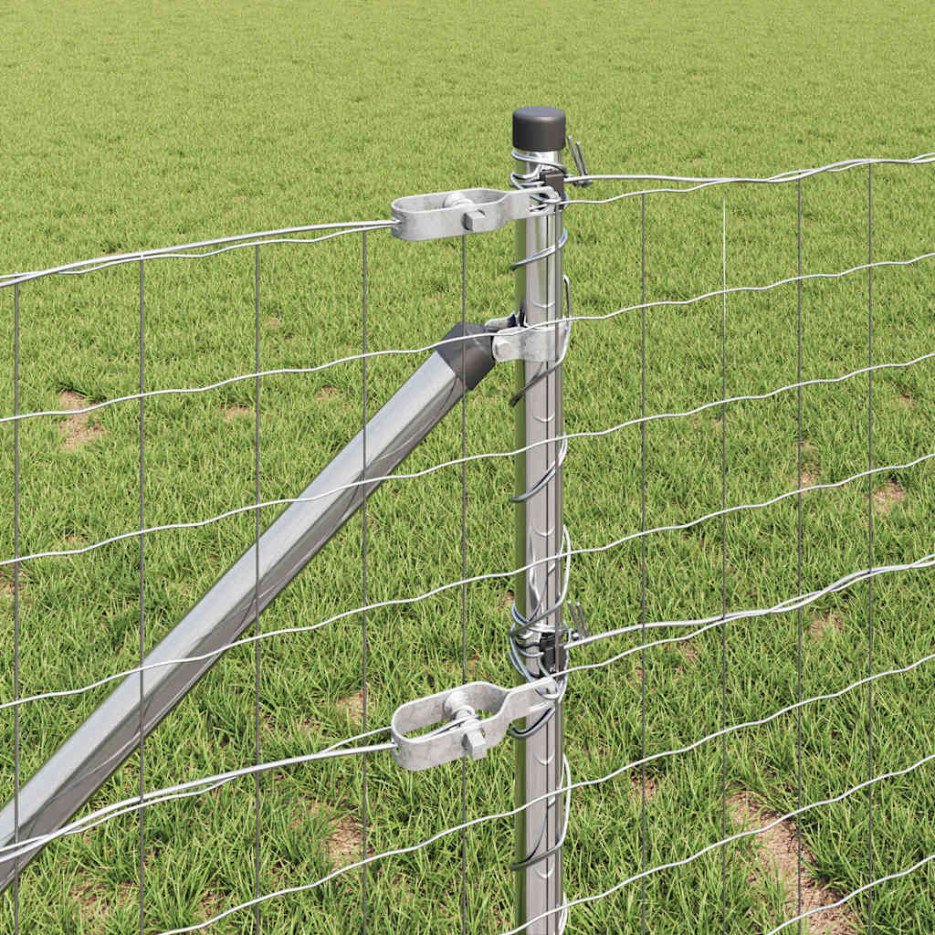 vidaXL Euro Fence με 13 στήλες στήριξης 0.4x25 μ γαλβανισμένος χάλυβας