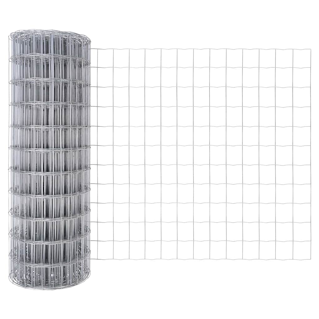vidaXL Euro Fence με 13 στήλες στήριξης 0.4x25 μ γαλβανισμένος χάλυβας