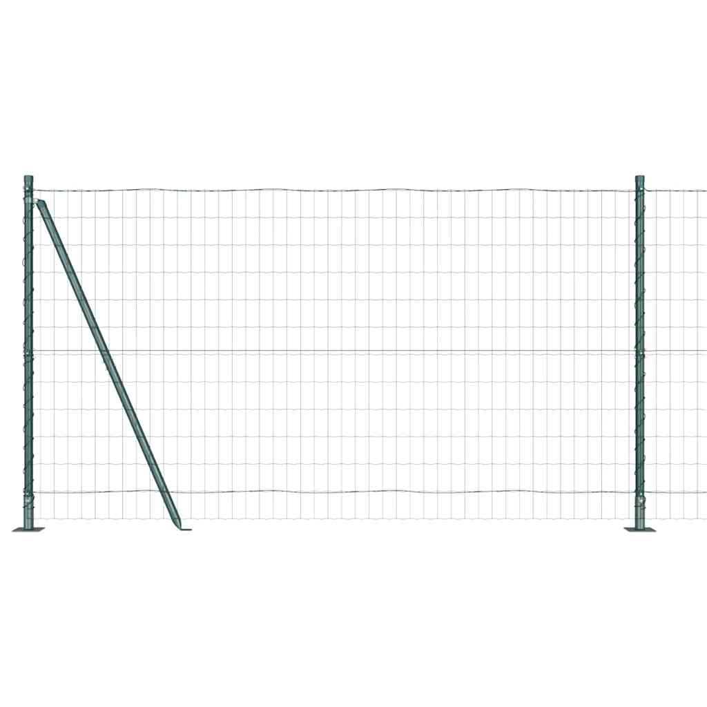 vidaXL Euro Fence με 7 Φλαντζωτά Πόδια 1.2x10 μ Γαλβανισμένος Χάλυβας