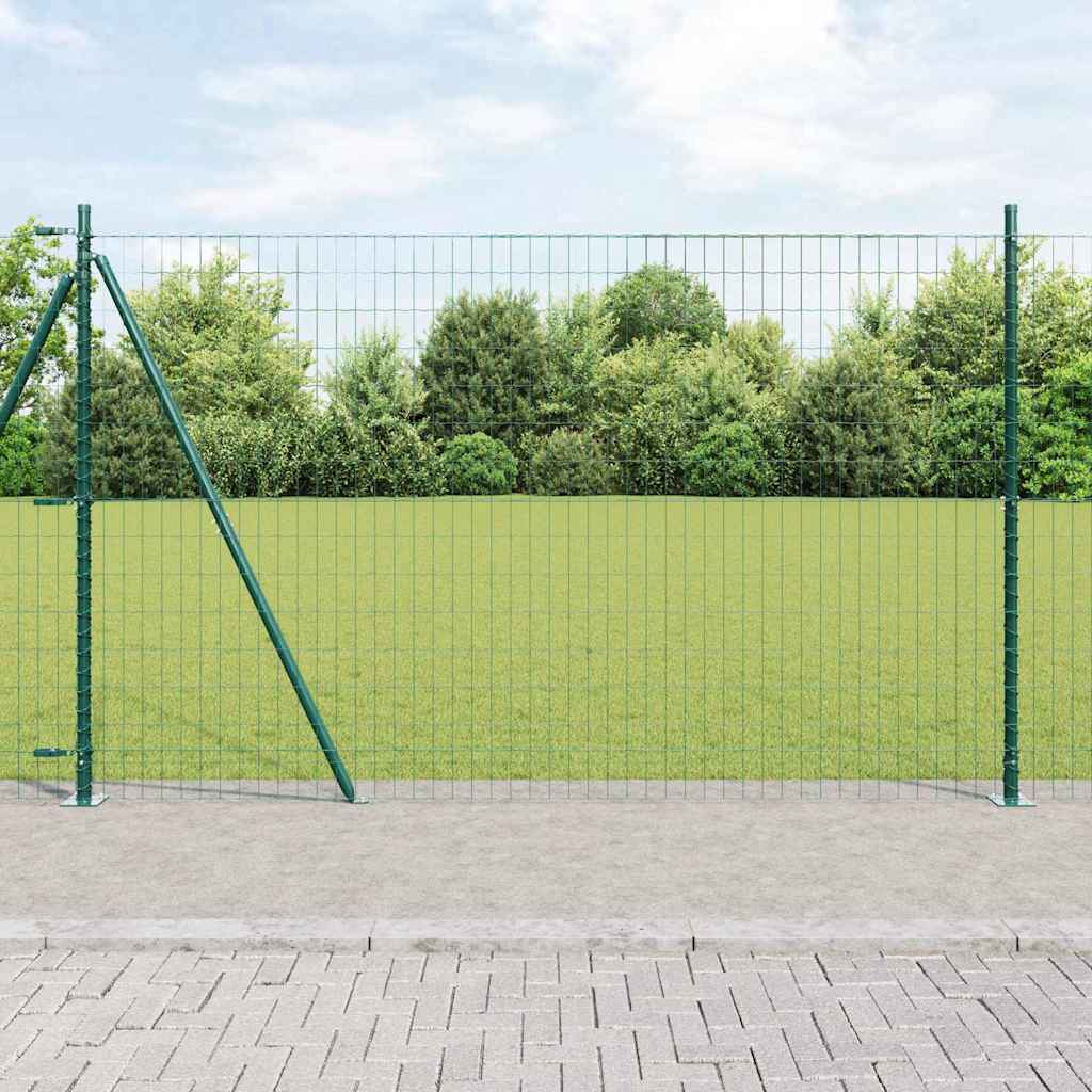 vidaXL Euro Fence με 7 φλαντζοποιημένα πόδια 1.6x10 μ Γαλβανισμένος χάλυβας