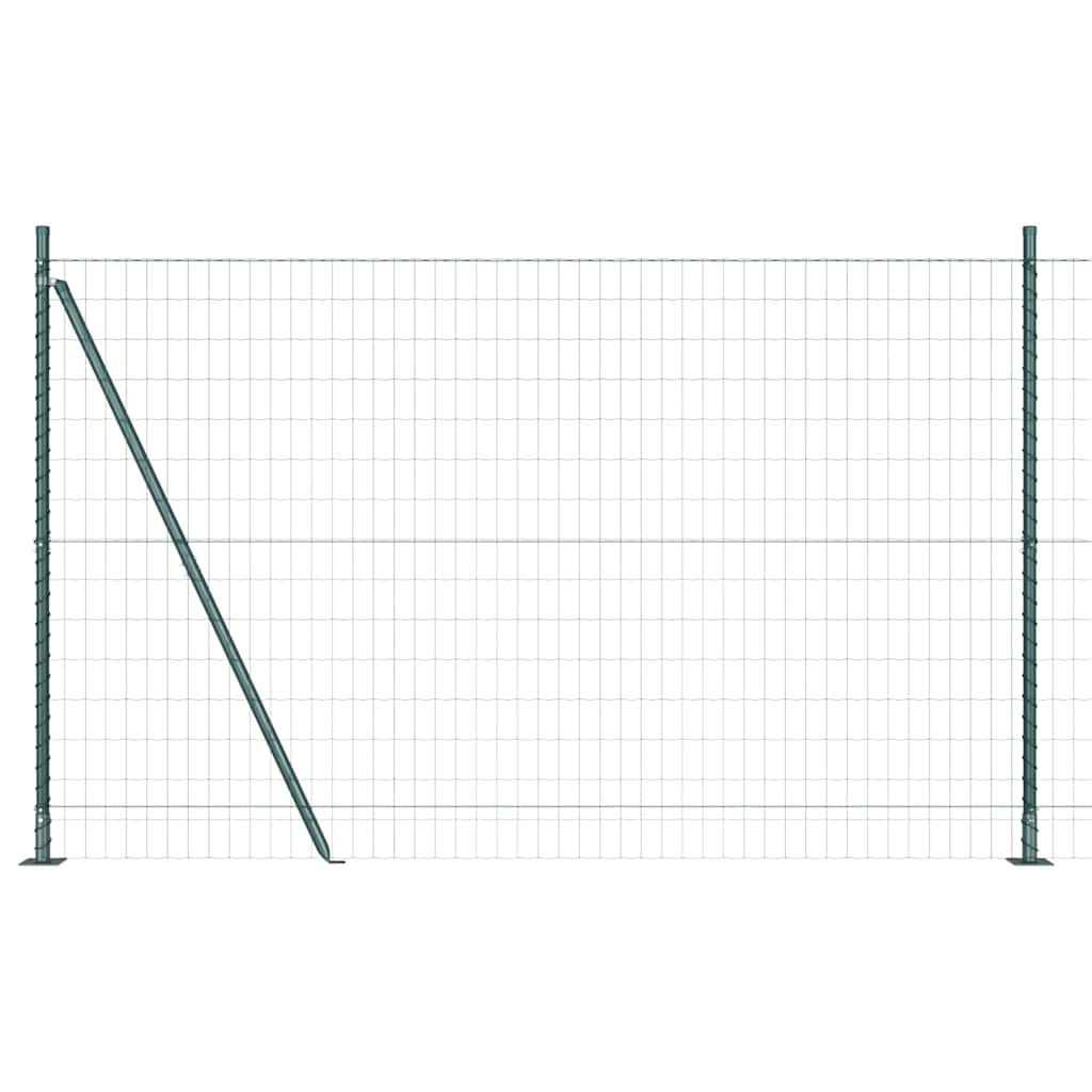 vidaXL Euro Fence με 7 φλαντζοποιημένα πόδια 1.6x10 μ Γαλβανισμένος χάλυβας