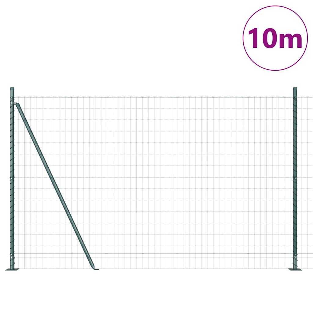 vidaXL Euro Fence με 7 φλαντζοποιημένα πόδια 1.6x10 μ Γαλβανισμένος χάλυβας