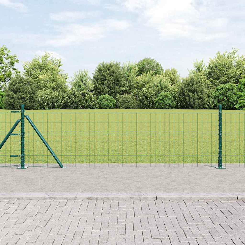 vidaXL Euro Fence με 13 φλαντζωτά δοκάρια 0.4x25 m γαλβανισμένος χάλυβας