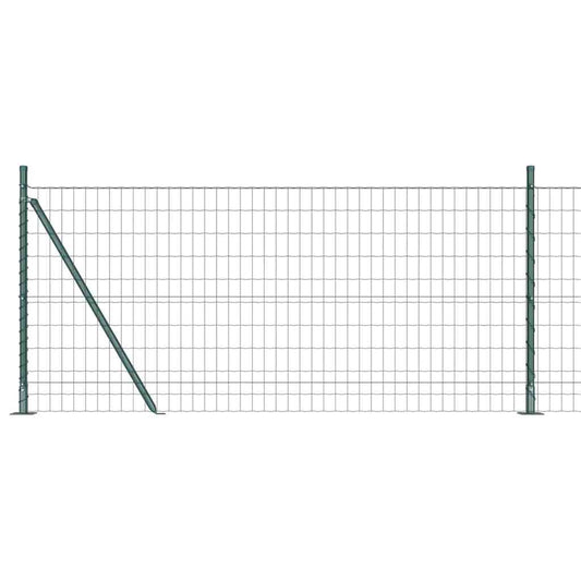 vidaXL Euro Fence με 13 Φλατζωτά Πόστα 1x25 μ Γαλβανισμένο Ατσάλι