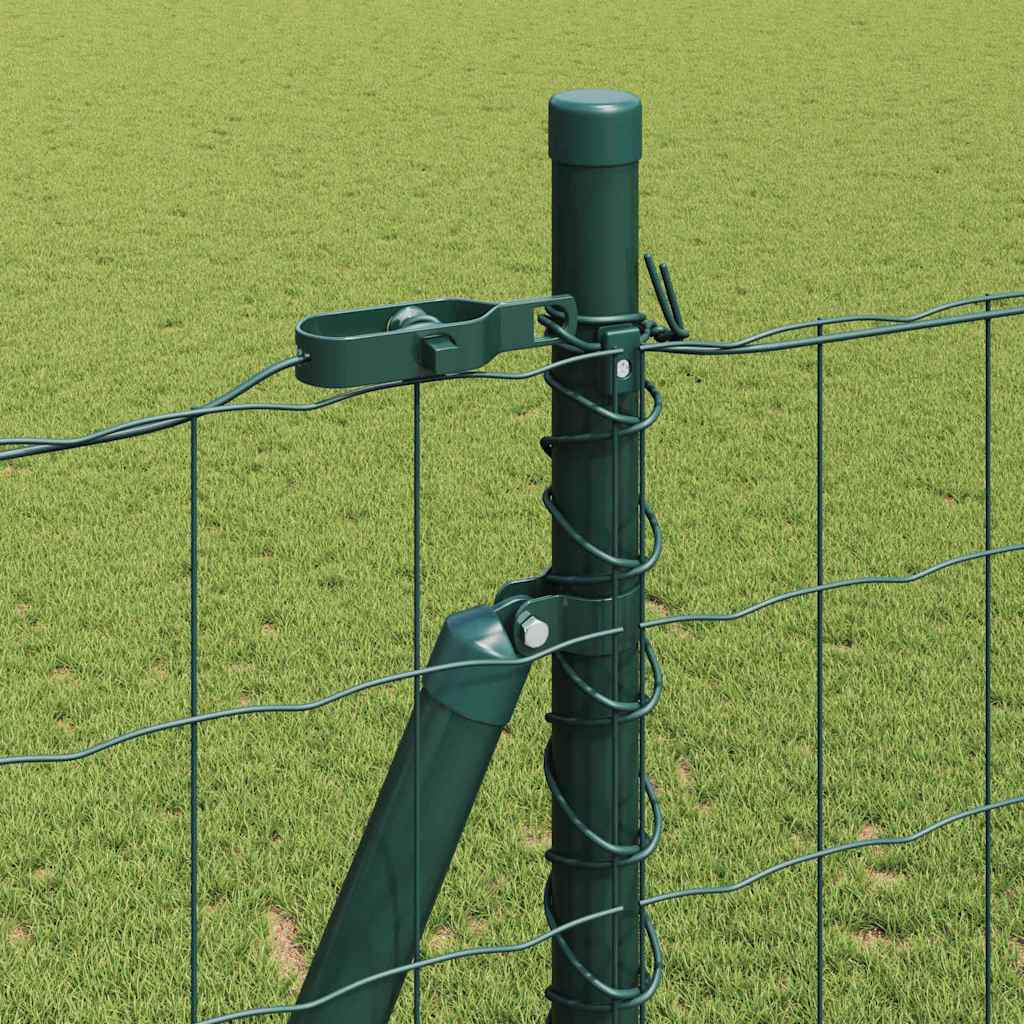 vidaXL Euro Fence με 13 φλαντζοειδείς πόλους 1,2x25 μ από γαλβανισμένο χάλυβα