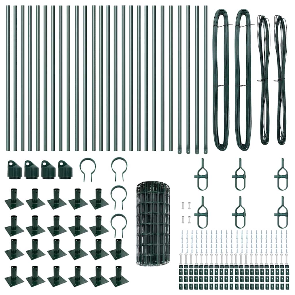 vidaXL Euro Fence με 13 φλαντζαριστά πόδια 0.6x50 μ Γαλβανισμένος Χάλυβας
