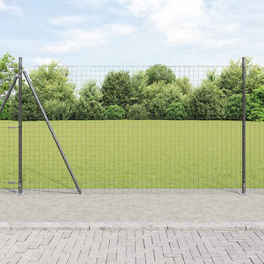 vidaXL Euro Fence με 7 πόδια φλάντζας 1.4x10 μ Γαλβανισμένο ατσάλι
