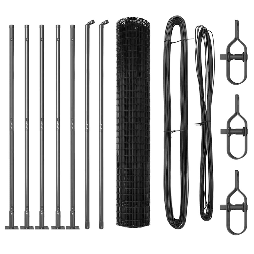 vidaXL Euro Fence με 7 Πόδια με Φλάντζα 1.4x10 μ Γαλβανισμένο Ατσάλι