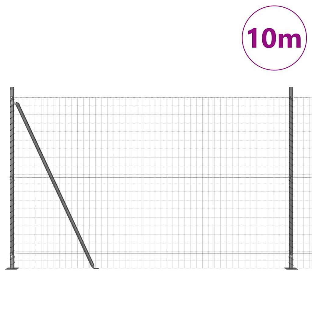 vidaXL Euro Fence με 7 Πόδια με Φλάντζα 1.4x10 μ Γαλβανισμένο Ατσάλι