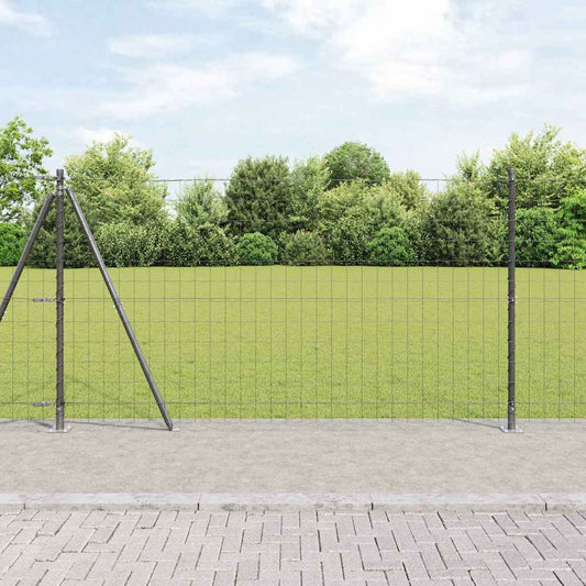 vidaXL Euro Fence με 7 φλάντζες 1.2x10 μ Γαλαβανισμένος χάλυβας
