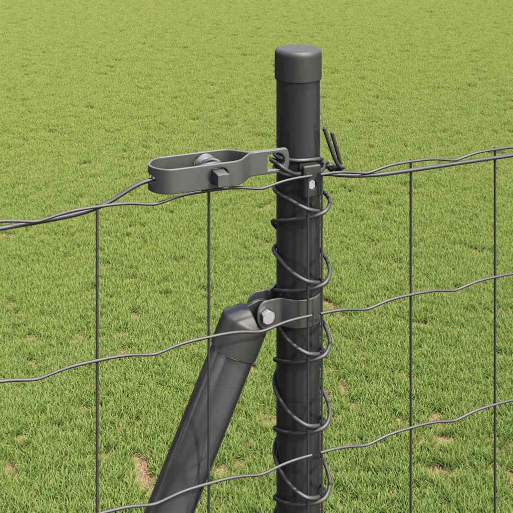 vidaXL Euro Fence με 7 φλαντζωτούς πάσσους 1.6x10 μ γαλβανισμένος χάλυβας