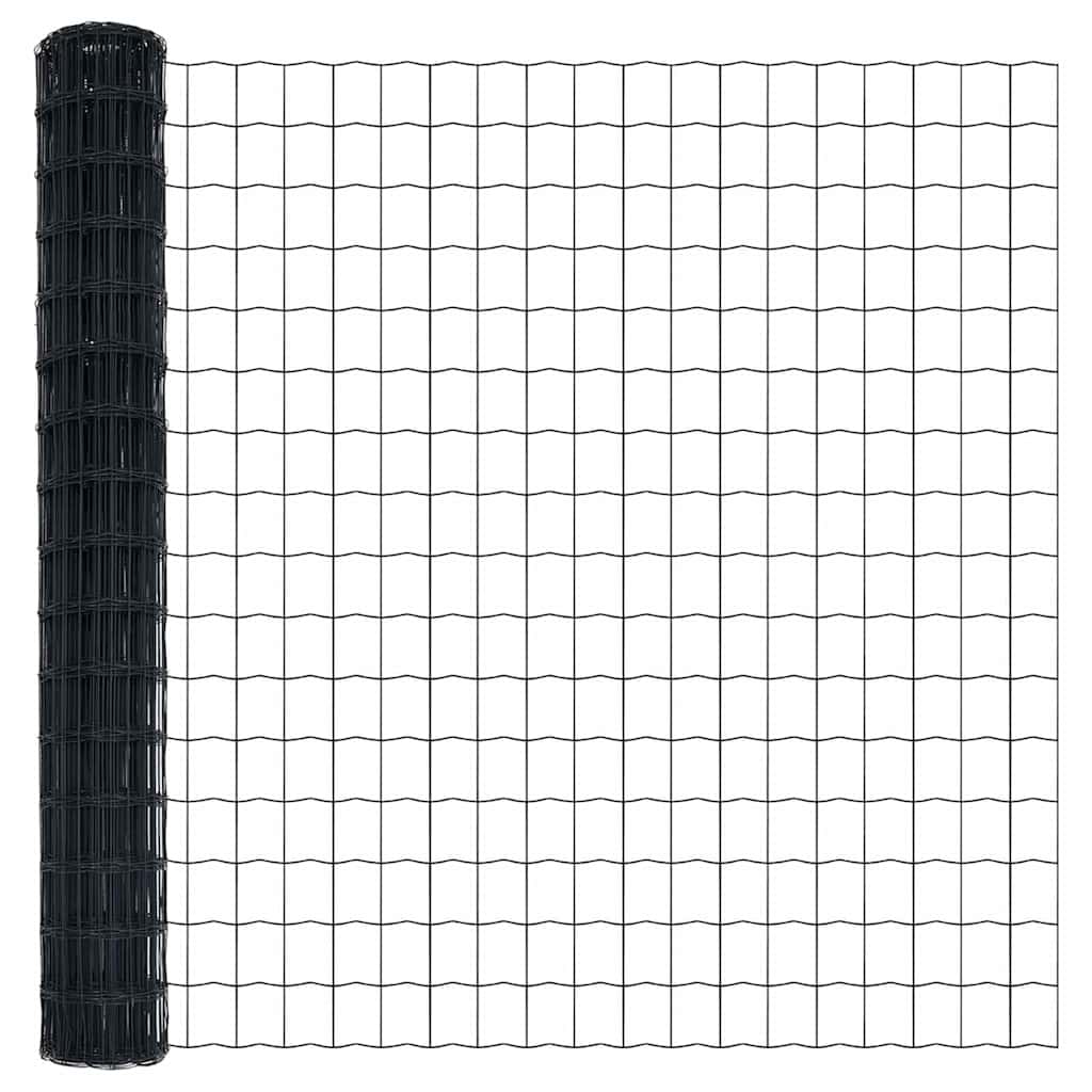 vidaXL Euro Fence με 7 φλαντζωτούς πάσσους 1.6x10 μ γαλβανισμένος χάλυβας