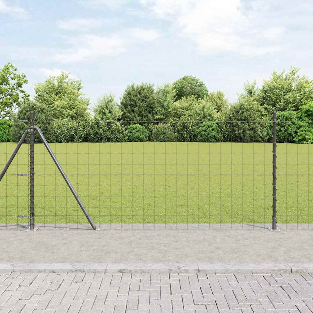 vidaXL Euro Fence με 7 Στηρίγματα 1x10 μ Γαλβανισμένο Χάλυβα