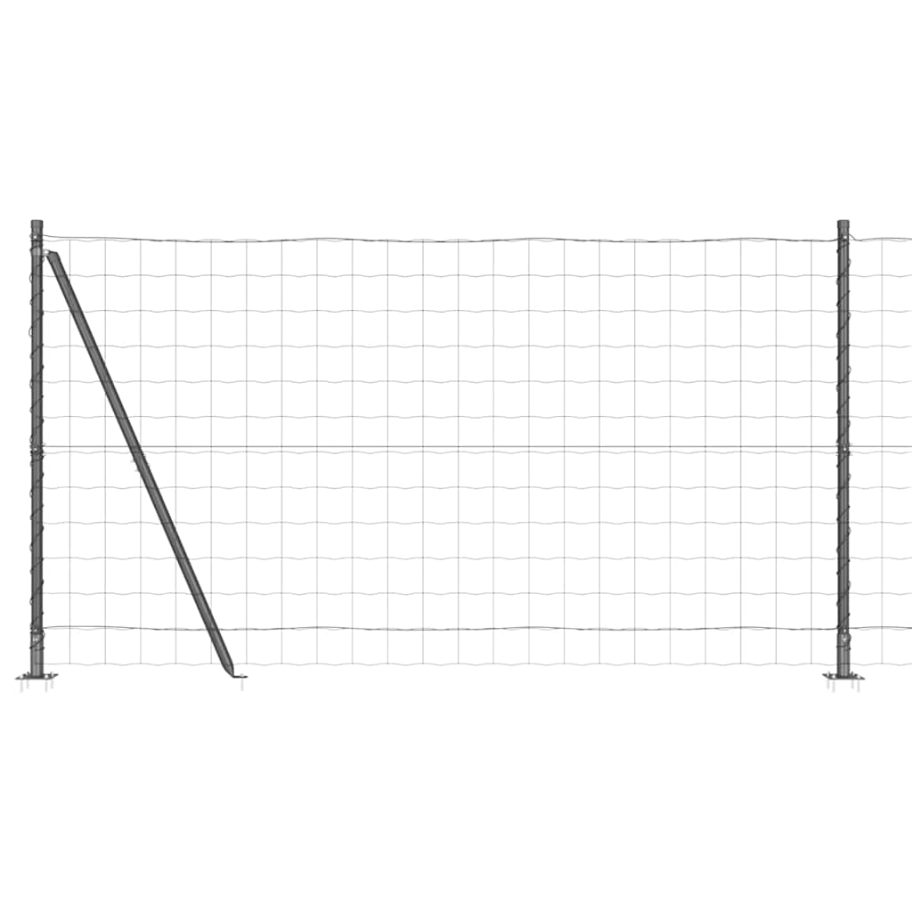 vidaXL Ευρωπαϊκός Φράκτης με Σκυρόδετη Βάση 10 x 1,2 μ Γκρι Δίχτυ