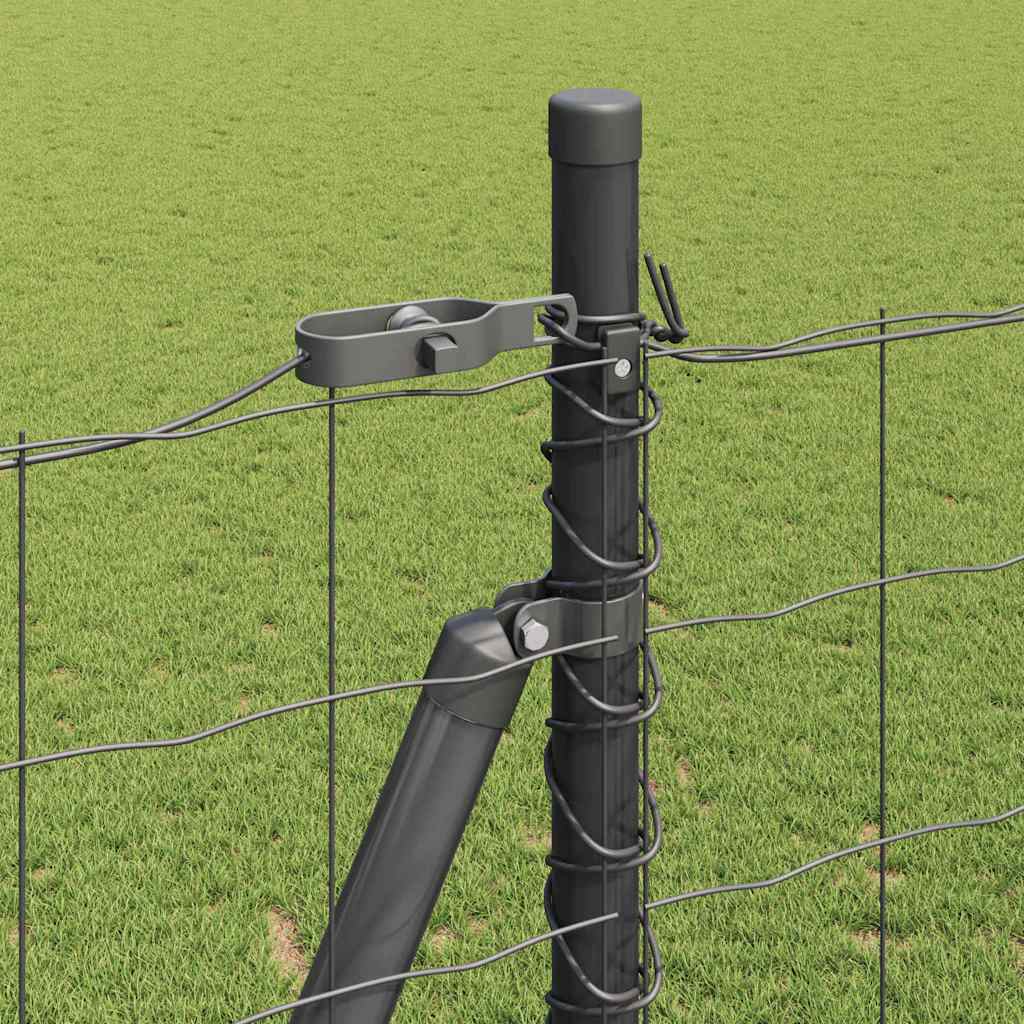 vidaXL Ευρωπαϊκή Περίφραξη με 7 Πόδια Φλαντζών 1.5x10 μ Γαλβανισμένο Ατσάλι