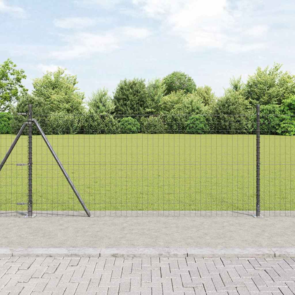 vidaXL Euro Fence με 13 Στυλοβάτες 1x25 μ Γαλβανισμένος Χάλυβας