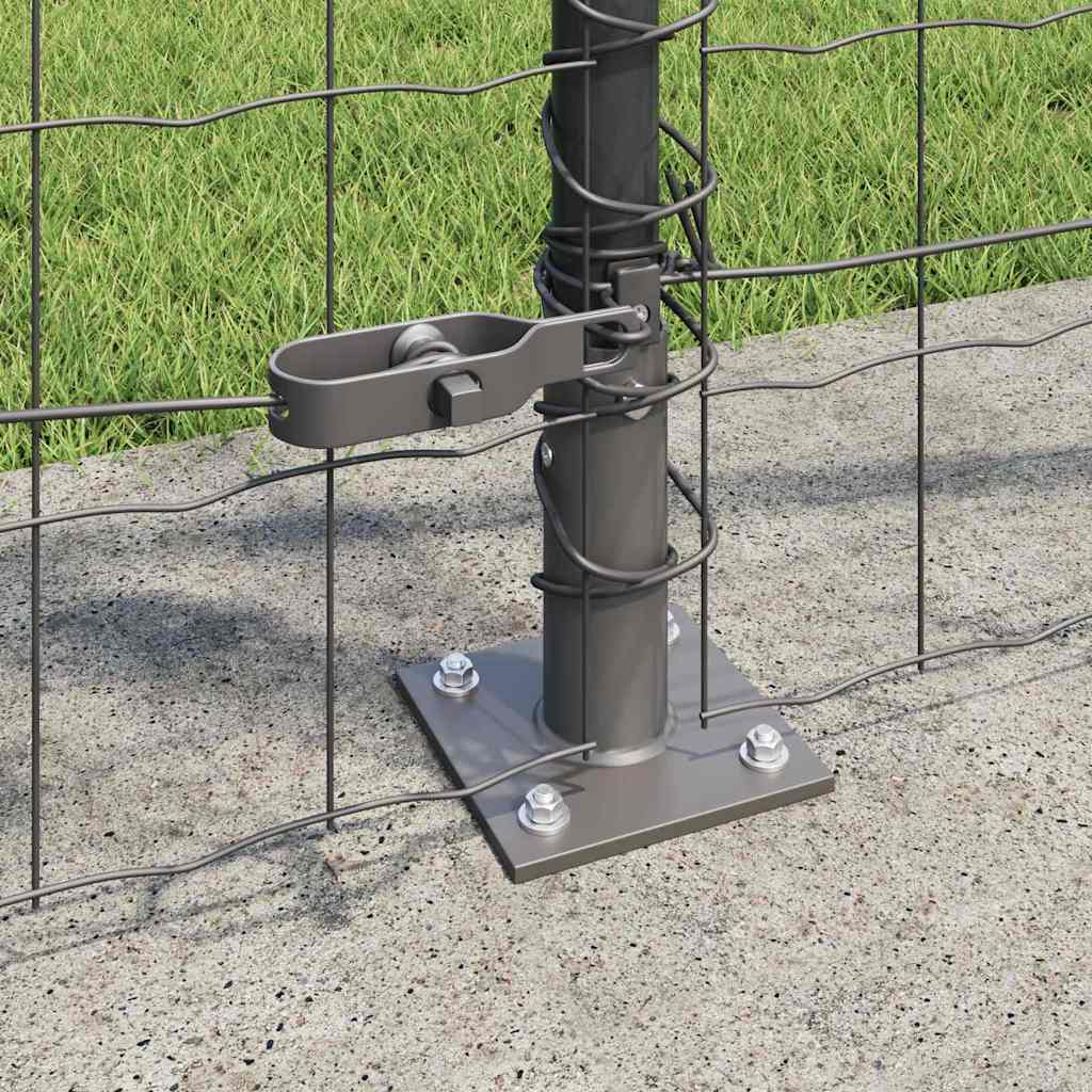 vidaXL Ευρωπαϊκός Φράχτης με 13 Φλαντζωτές Κολώνες 0.8x25 μ Γαλβανισμένου Χάλυβα