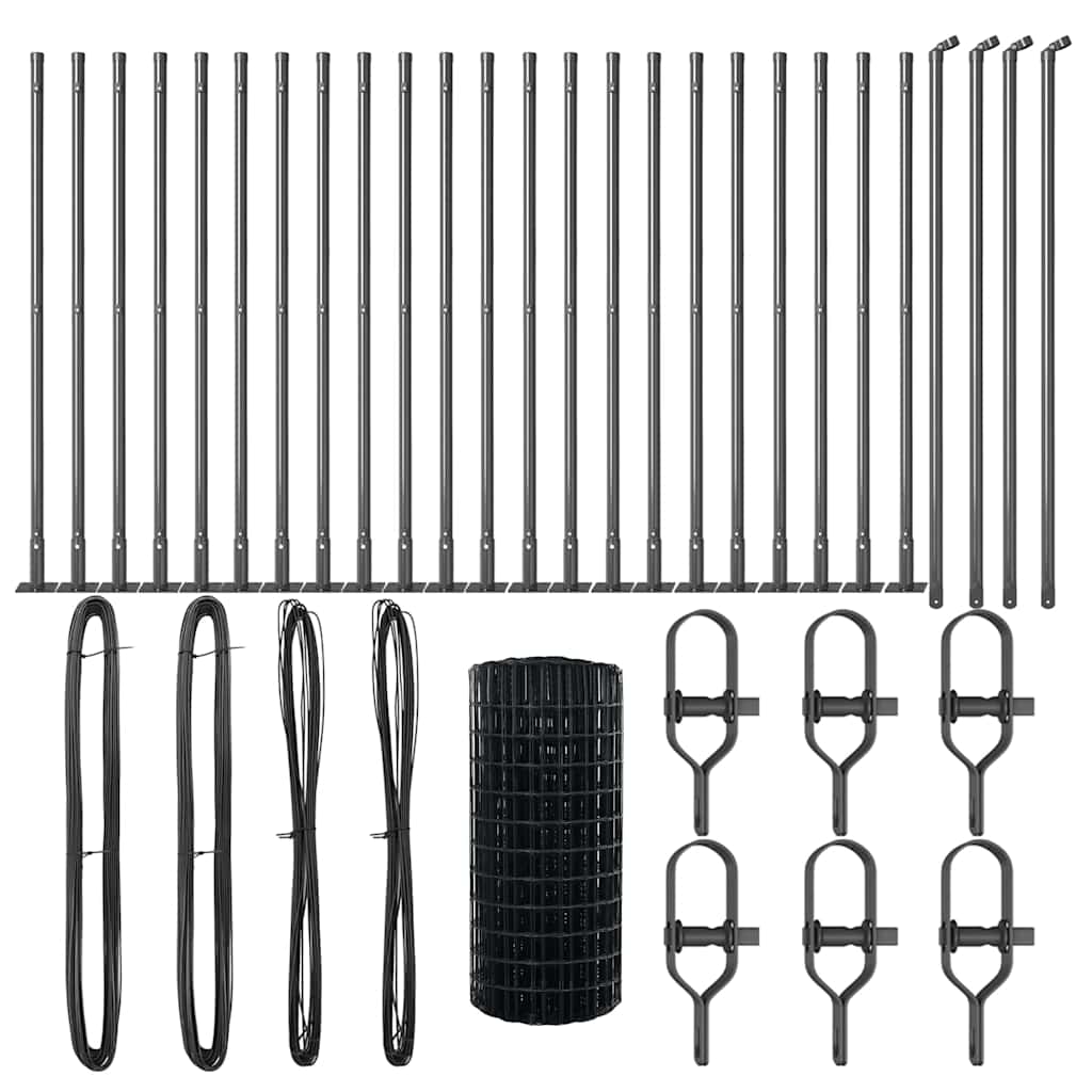 vidaXL Ευρωπαϊκή Περίφραξη με 13 Στηρίγματα 0.6x50 μ Χάλυβας