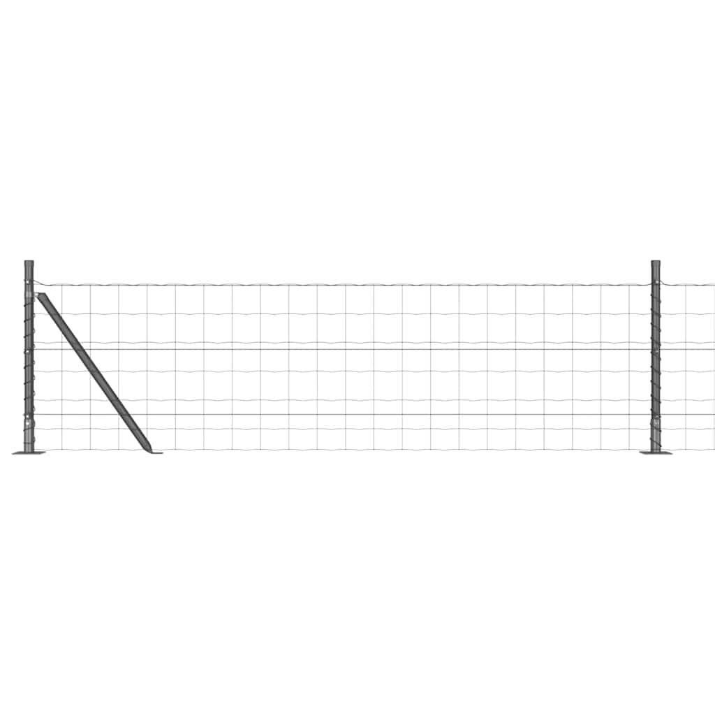 vidaXL Euro Fence με 13 Σταυρωμένες Κολώνες 0.4x50 m Γαλβανισμένος Χάλυβας