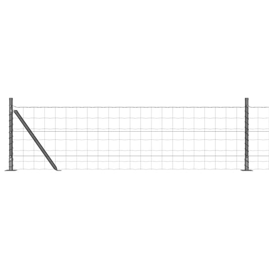 vidaXL Euro Fence με 13 Σταυρωμένες Κολώνες 0.4x50 m Γαλβανισμένος Χάλυβας