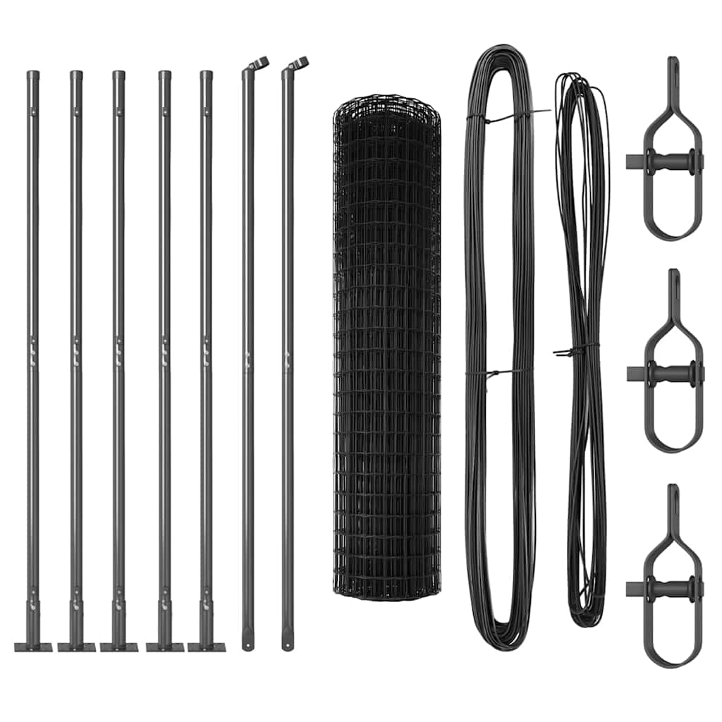 vidaXL Euro Fence με 7 Φλάντζες 1x10 μ Γαλβανισμένος Χάλυβας