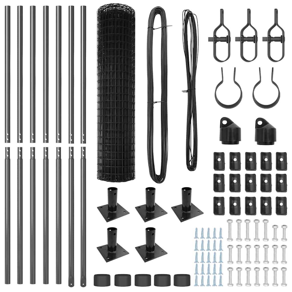 vidaXL Euro Fence με 7 Φλάντζες 1x10 μ Γαλβανισμένος Χάλυβας