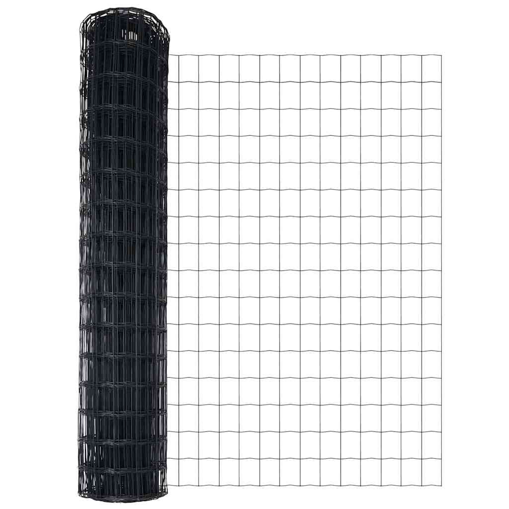 vidaXL Euro Fence Σετ 2 Γκρι Ατσάλι 25 x 1.2 μ Ανθεκτικός