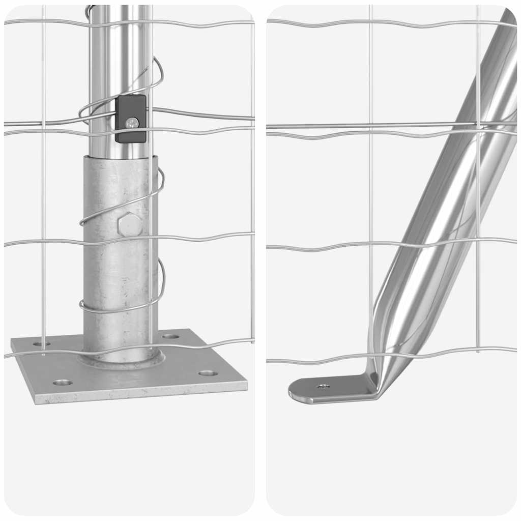 vidaXL Ευρωπαϊκός Φράχτης με 7 Στεφάνους 1x10 μ Γαλβανισμένου Χάλυβα