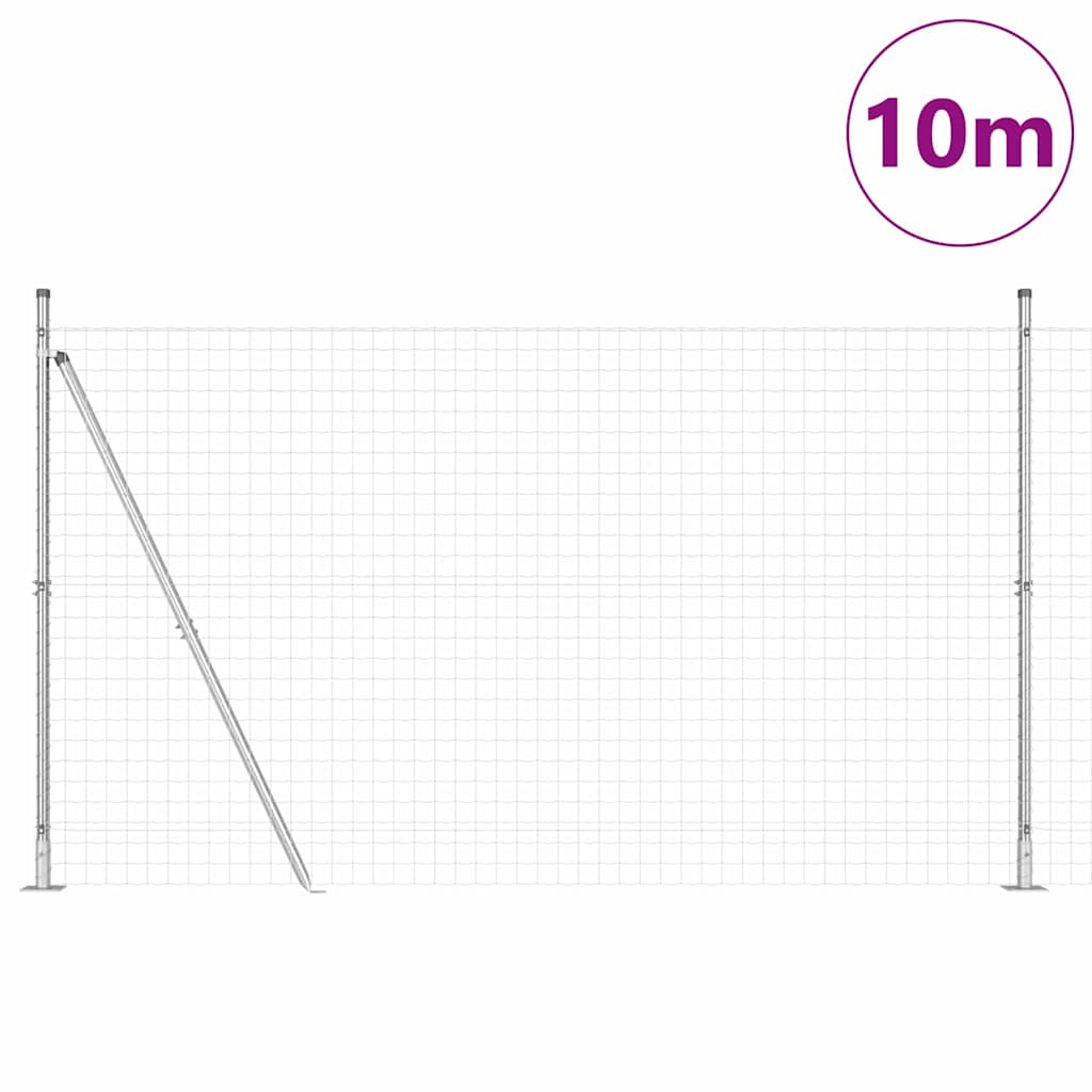 vidaXL Euro Fence με 7 Γωνιακούς Πόλους 1.4x10 μ Γαλβανισμένος Χάλυβας