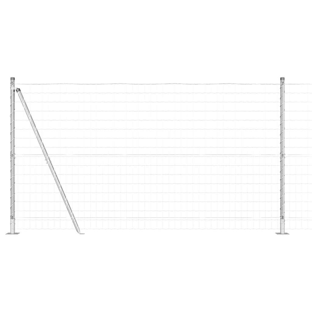 vidaXL Euro Fence με 7 Φλαγγισμένους Πόλους 1.2x10 μ Γαλβανισμένο Χάλυβα