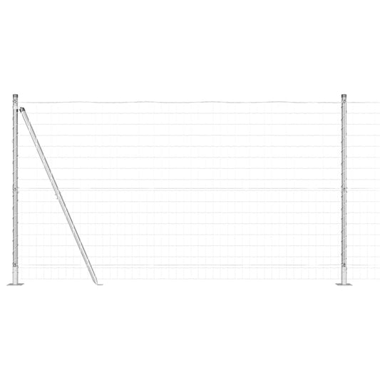 vidaXL Euro Fence με 7 Φλαγγισμένους Πόλους 1.2x10 μ Γαλβανισμένο Χάλυβα